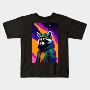 space raccoon Kids T-Shirt